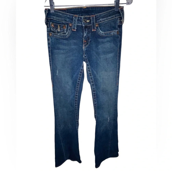 True Religion Joey Flare Distressed Jeans Women’s Size 26 Low Rise Y2K CA#30427 - Picture 15 of 15